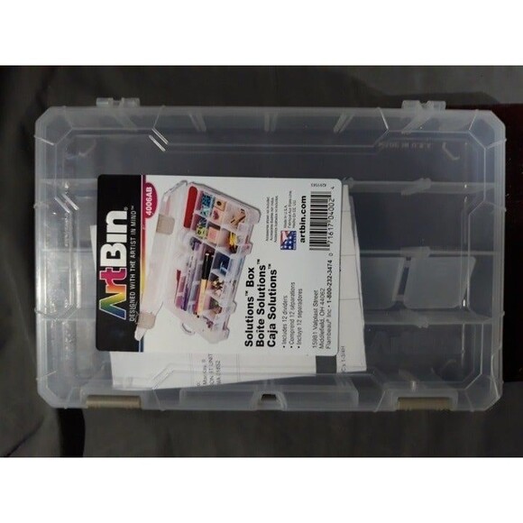 ArtBin Solutions Box 6-12 Compartments -10.75"X7.375"X1.75" Translucent, 4006AB - Picture 1 of 1